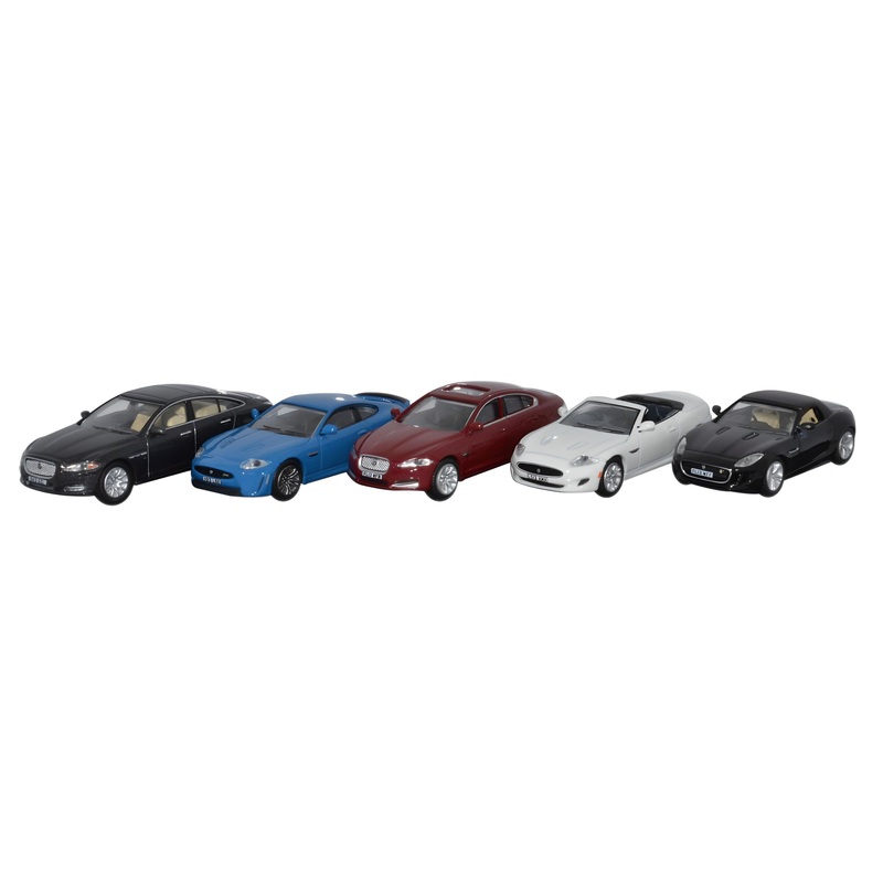 5 Piece Jaguar Set XJ XKR_S XF XK F - 1:76 Scale
