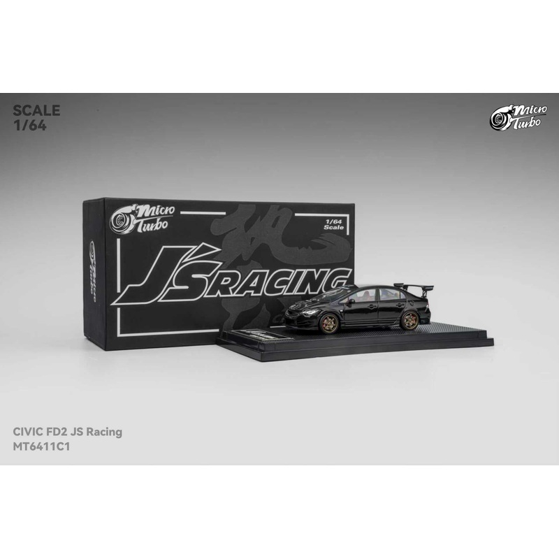 [ETA:  Mar 2026 ] Microturbo 1/64 Civic FD2 J's Racing Modified Metallic Black Color
