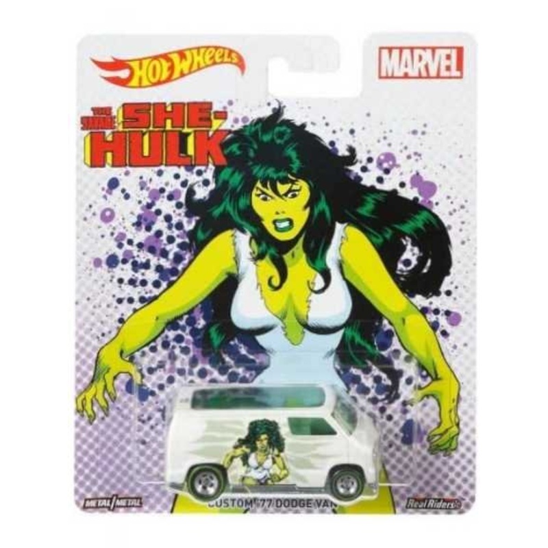 EXCLUSIVE Hotwheels Marvel The Savage She Hulk Custom 78 Dodge Van