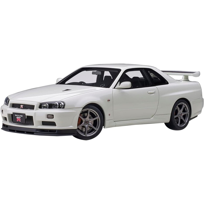 AUTOart 2001 Nissan Skyline GT-R (R34) V-Spec II White Pearl 1:18