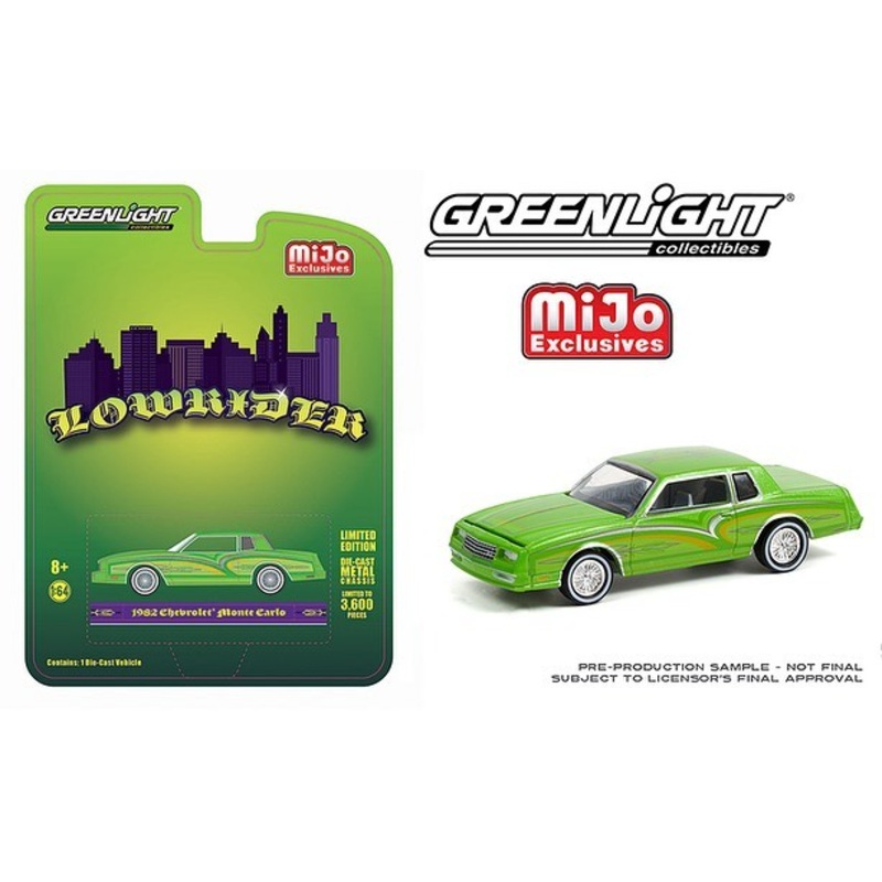 Greenlight 1:64 MiJo Exclusive Lowriders 1982 Chevrolet Monte Carlo Green