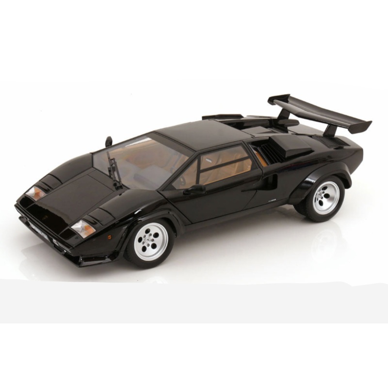 KK Scale 1985 Lamborghini Countach LP 5000S QV Black 1:12