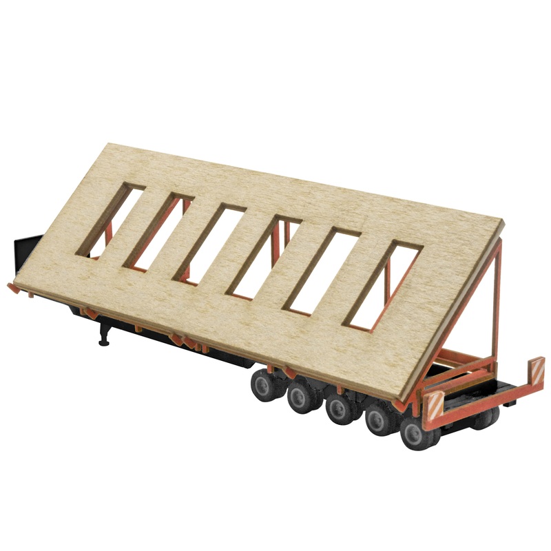Low loader truck - heavy load transport facade parts 2 - black