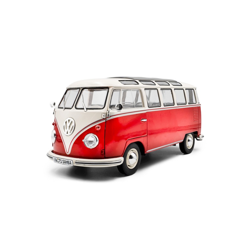 Solido 1962 Volkswagen T1 Samba Minibus Red 1:18