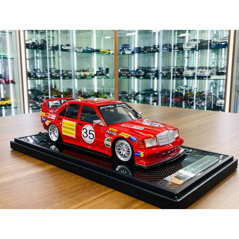 VIP Model Mercedes-Benz 190 E & A$AP Rockys Edition  1/18 Resin Model, Red Pig Decal, Limited to 30 Units