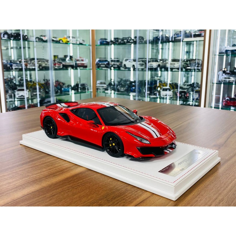 1/18 Resin Model by Makeup | Ferrari 488 Pista Japan Version in Red, Limited Edition of 30