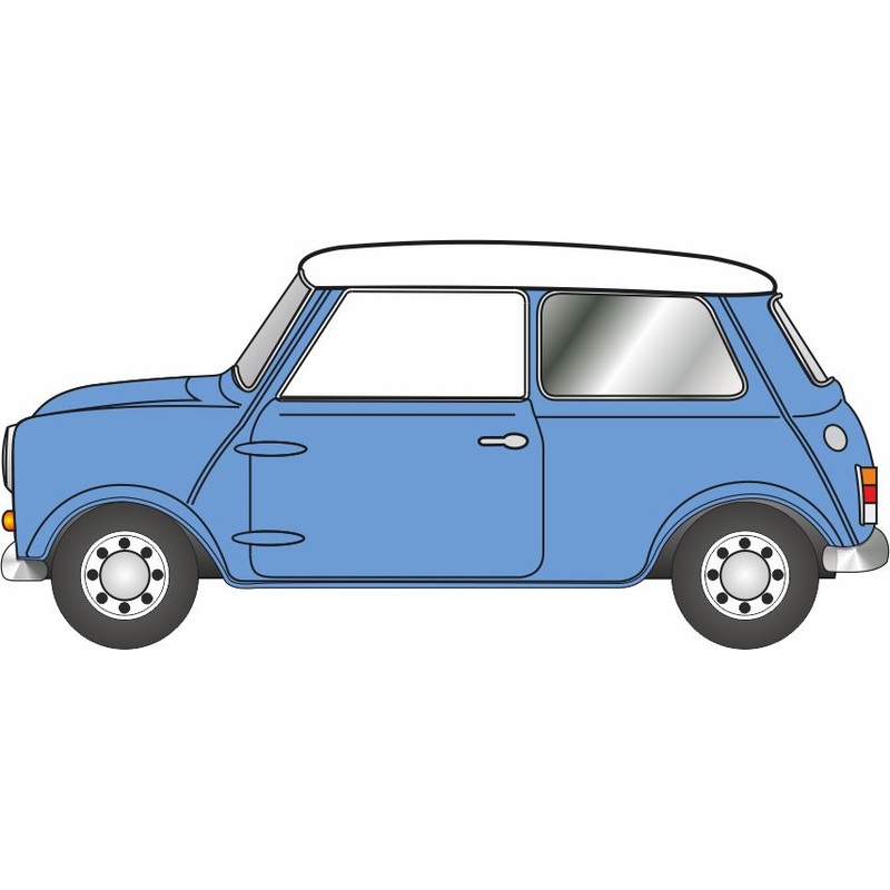 Austin Cooper S Mini Island Blue/Snowberry White 1:43