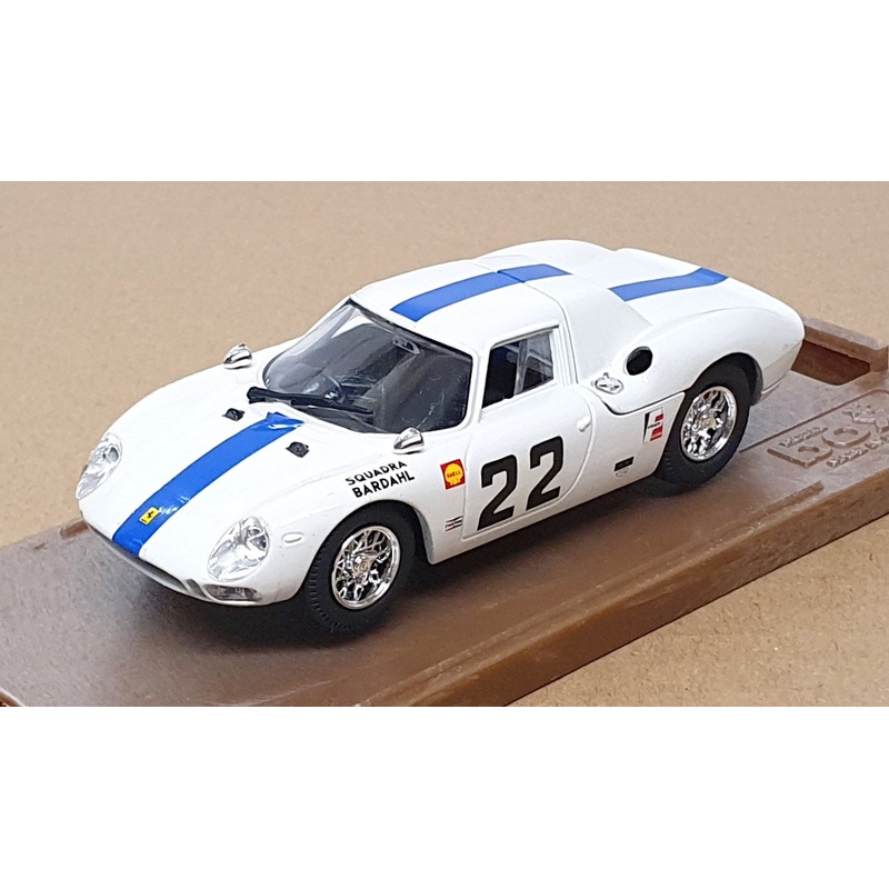 Box Model 1/43 Scale 8437 - Ferrari 250 LM #22 Monza 1966 - White/Blue Stripe