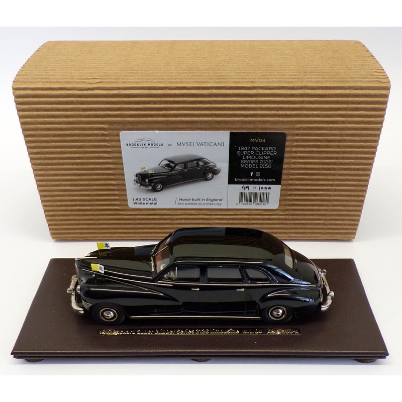 Brooklin 1/43 Scale MV04 - 1947 Packard Super Clipper Limousine S2126 - Black