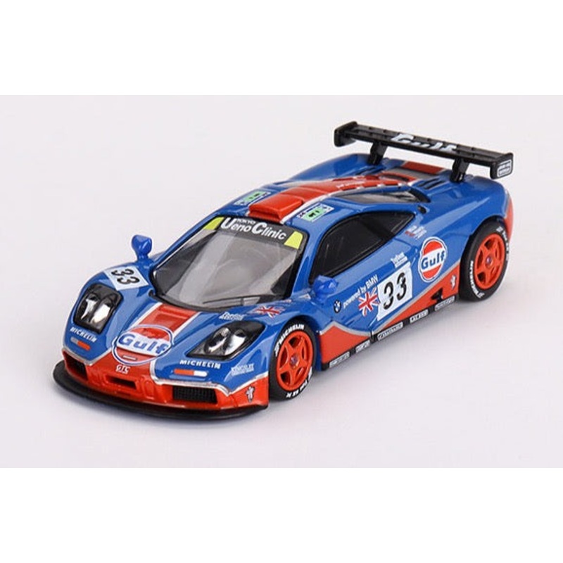 Mini GT 1/64 McLaren F1 GTR #33 1996 Le Mans 24Hr GULF  Blue  MiJo Exclusives ***in clamshell blisters***