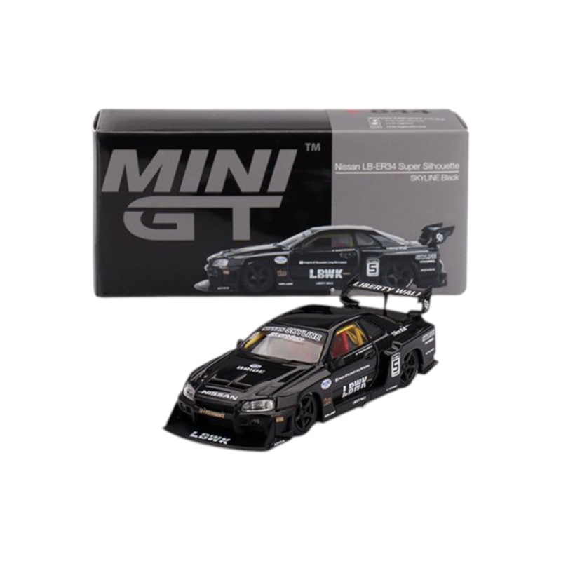 Mini GT Nissan LB-ER34 Super Silhouette (Skyline Black)