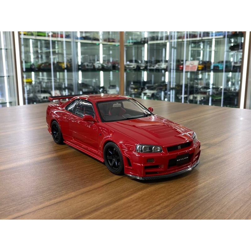 1/18 Diecast  Nissan Skyline GT-R R34 Customized Version | MotorHelix | Limited 399 pcs | Active Red
