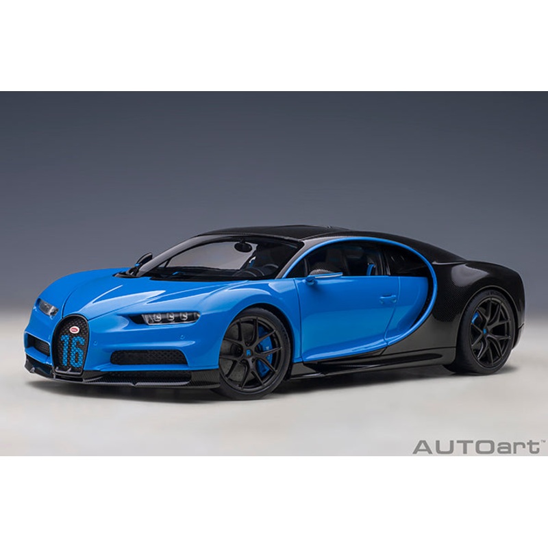 AUTOart 2019 Bugatti Chiron Sport French Racing Blue & Carbon Fiber 1:18