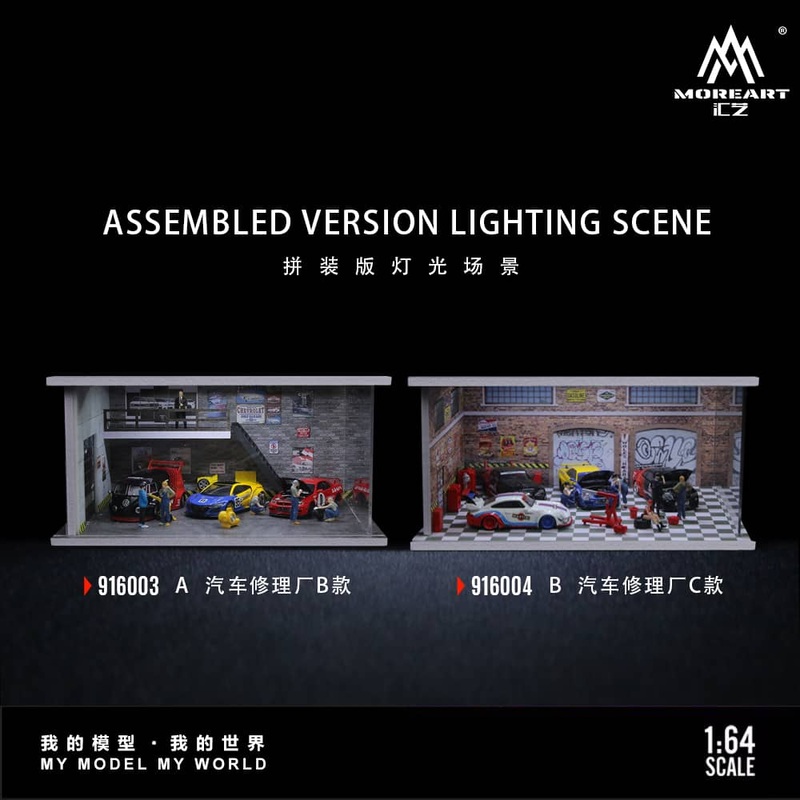 [ETA:  Oct 2025 ] MoreArt 1/64 Parking Lot  - Auto Garage- MO916003 / MO916004Size: 20 x 15 x 10cm