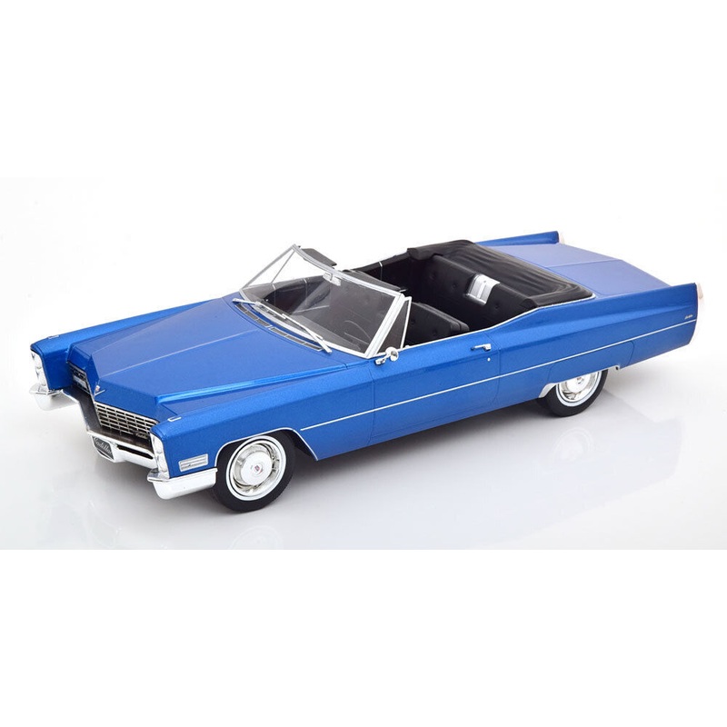 KK Scale 1967 Cadillac DeVille Convertible Blue Metallic 1:18