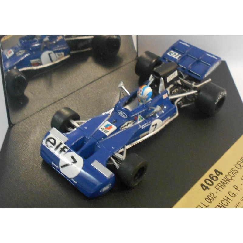 Quartzo 1/43 Scale - 4064 TYRELL 002 FRANCOISE CEVERT FRENCH GP 1972
