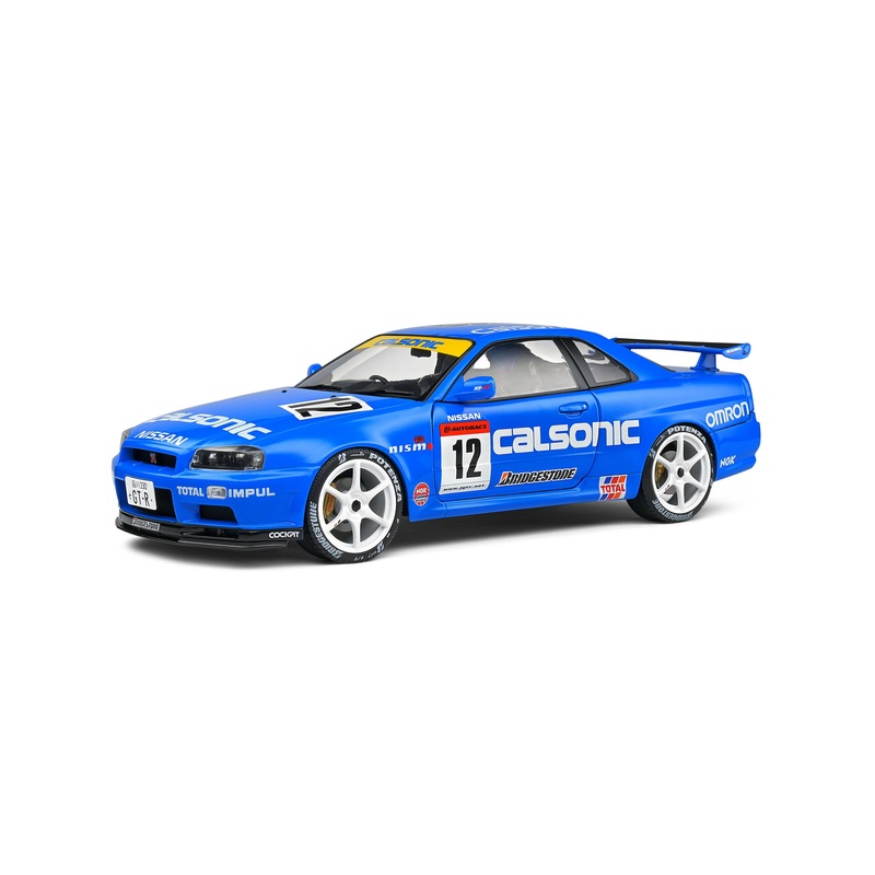 Solido 2000 Nissan GT-R (R34) Streetfighter Calsonic Tribute Blue RHD 1:18