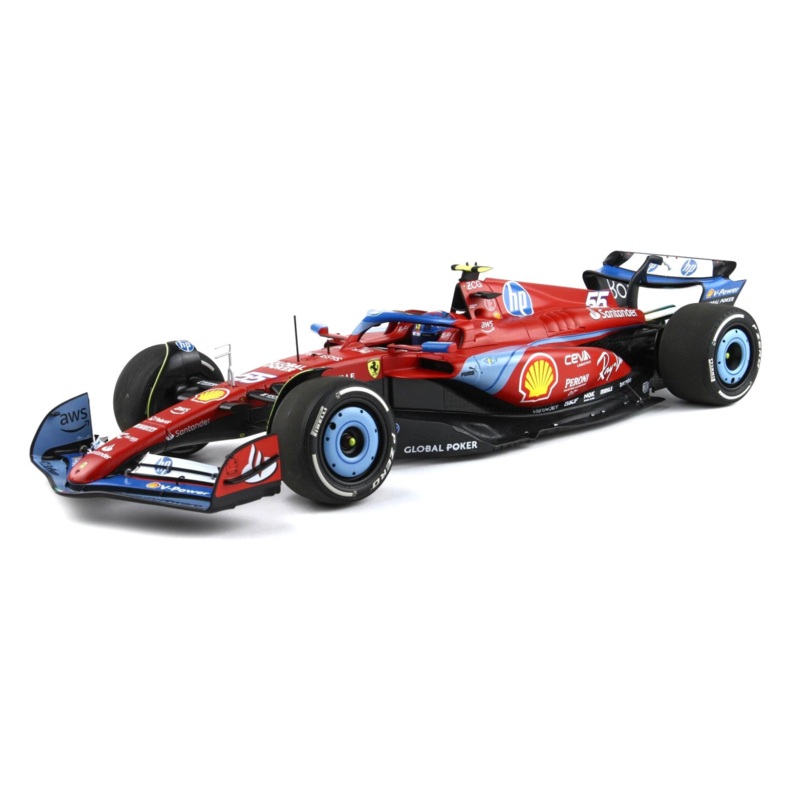 BBR Ferrari F1 SF-24 Team Scuderia #55 5th Miami GP 2024 (Sainz) Red 1:18