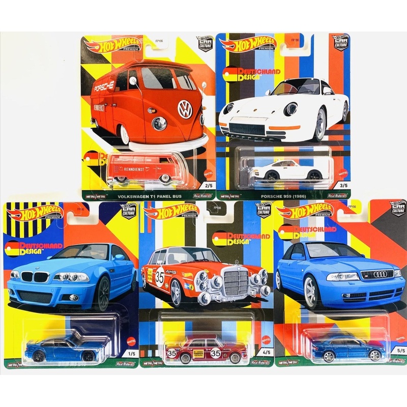 HOT WHEELS 1:64 2021 CAR CULTURE DEUTSCHLAND DESIGN (Set of 5 Cars)