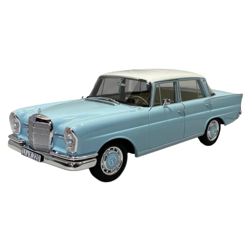 1/18 Diecast Norev Mercedes-Benz 220 S Light Blue 1965 Scale Model Car