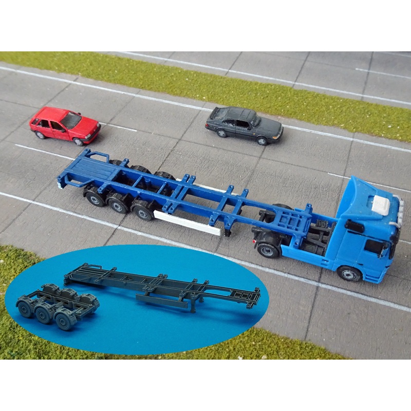Flat container chassis