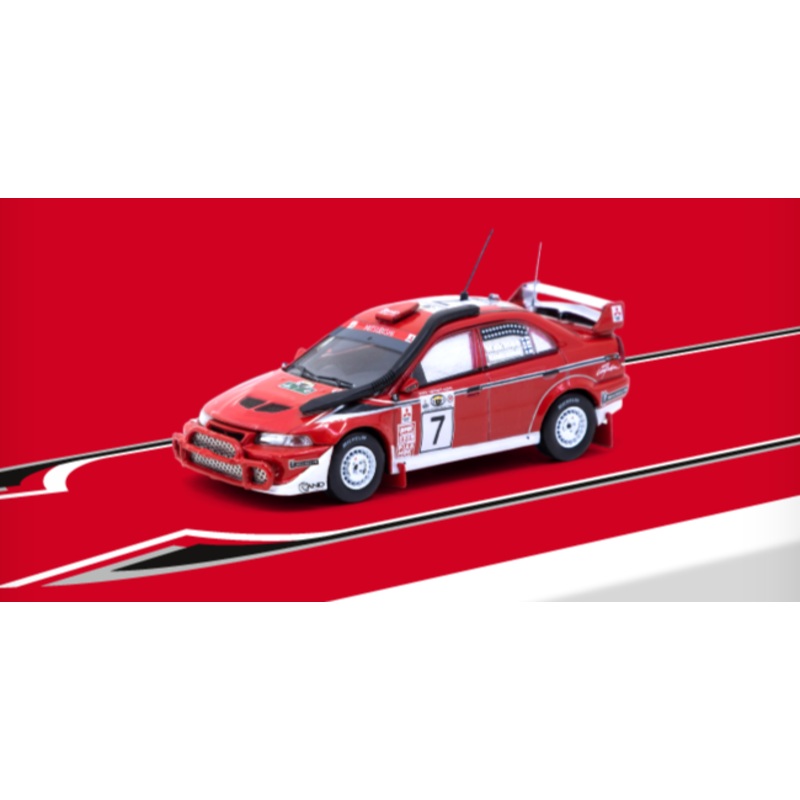 Tarmac Works 1/64 Mitsubishi Lancer Evolution 6.5Safari Rally 2001 Winner Tommi Mkinen / Risto Mannisenmki