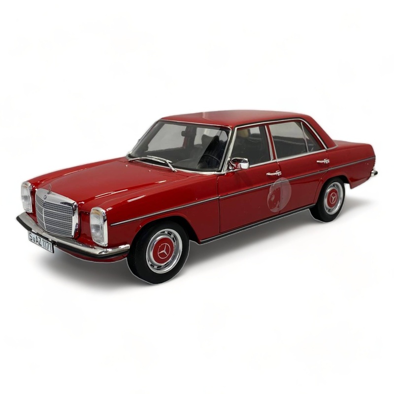 1/18 Diecast Norev Mercedes Benz 200 Red 1973 Scale Model Car
