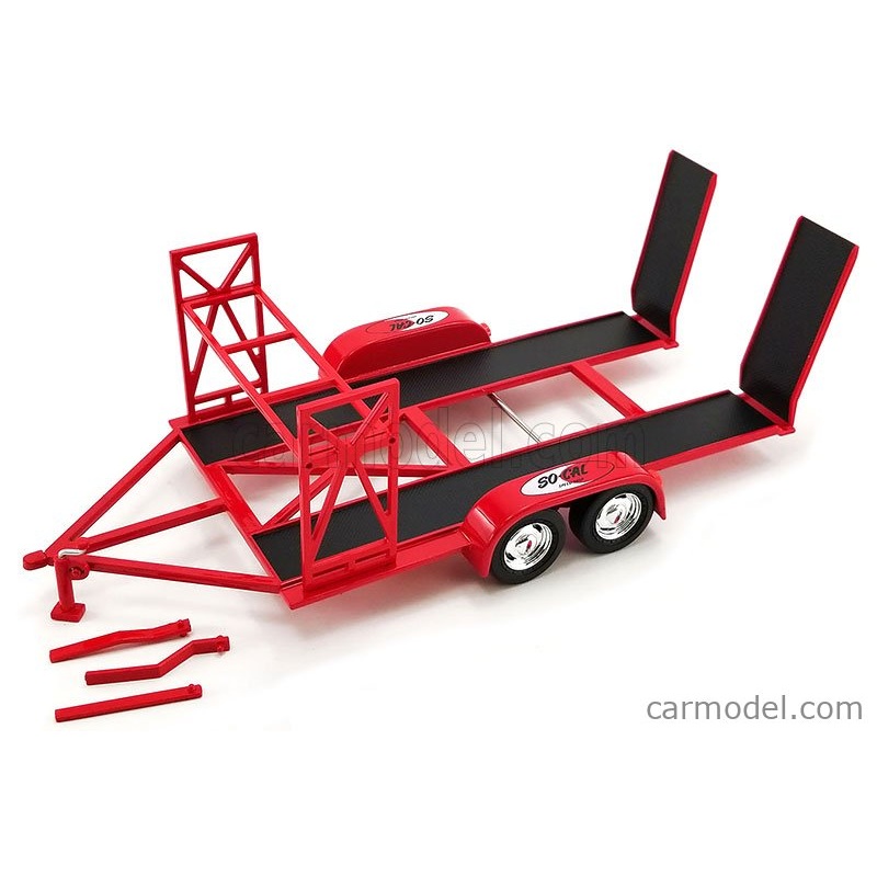 Acme Models - Accessories - Carrello Auto Transport Trailer So-Cal Red 1:18