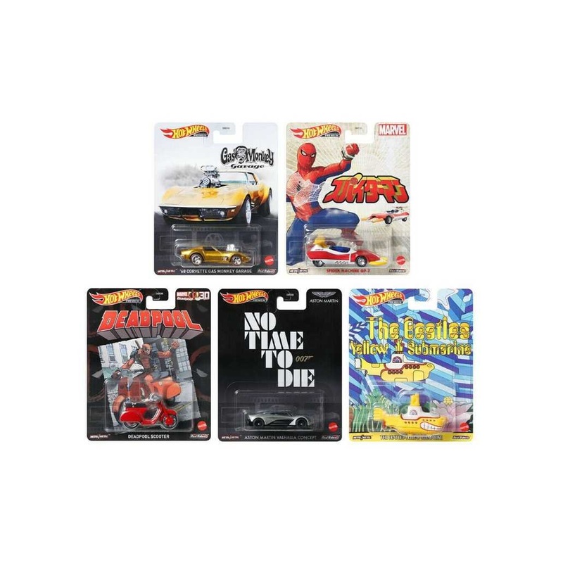 EXCLUSIVE Hotwheels Retro Entertainment Set of 5