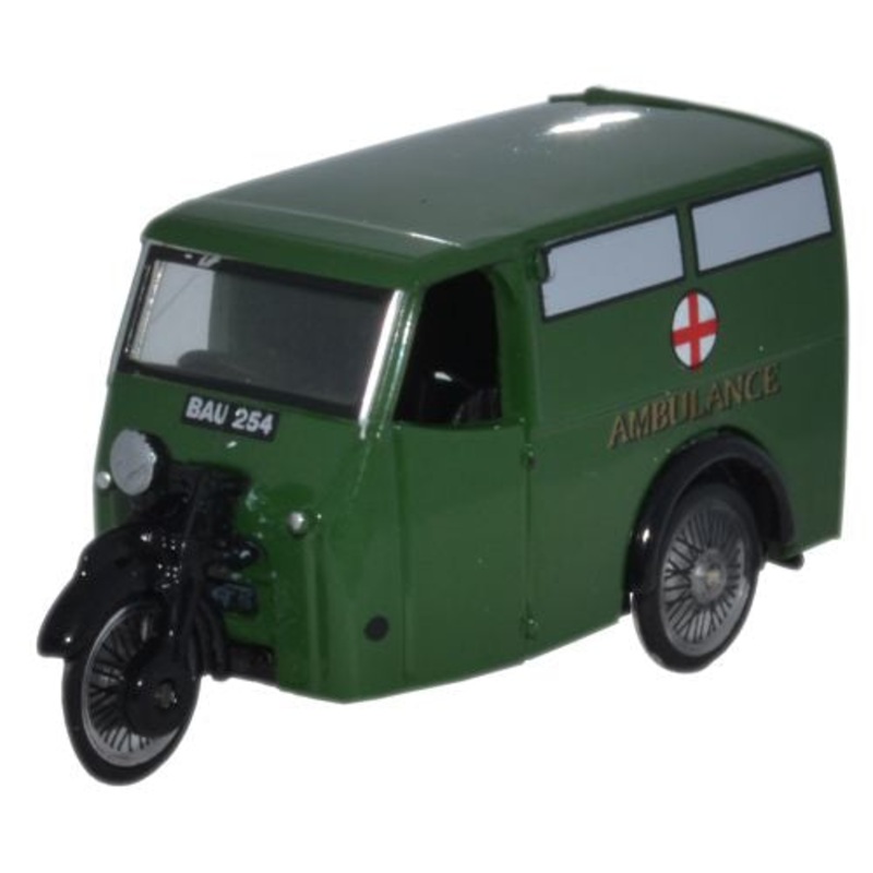 Tricycle Van Ambulance - 1:76 Scale