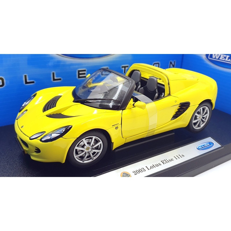 Welly 1/18 Scale 12535R-W - 2003 Lotus Elise 111s - Yellow