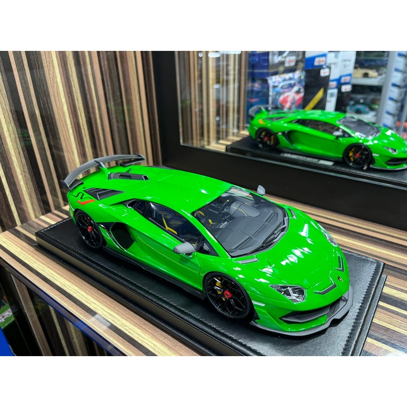 1/18 Diecast Lamborghini Aventador SVJ Novitec Green IVY Models Scale Model Car