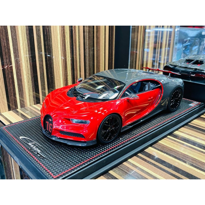 Exclusive MR Collection Bugatti Chiron Sport [Resin Red/Carbon | Limited Edition]