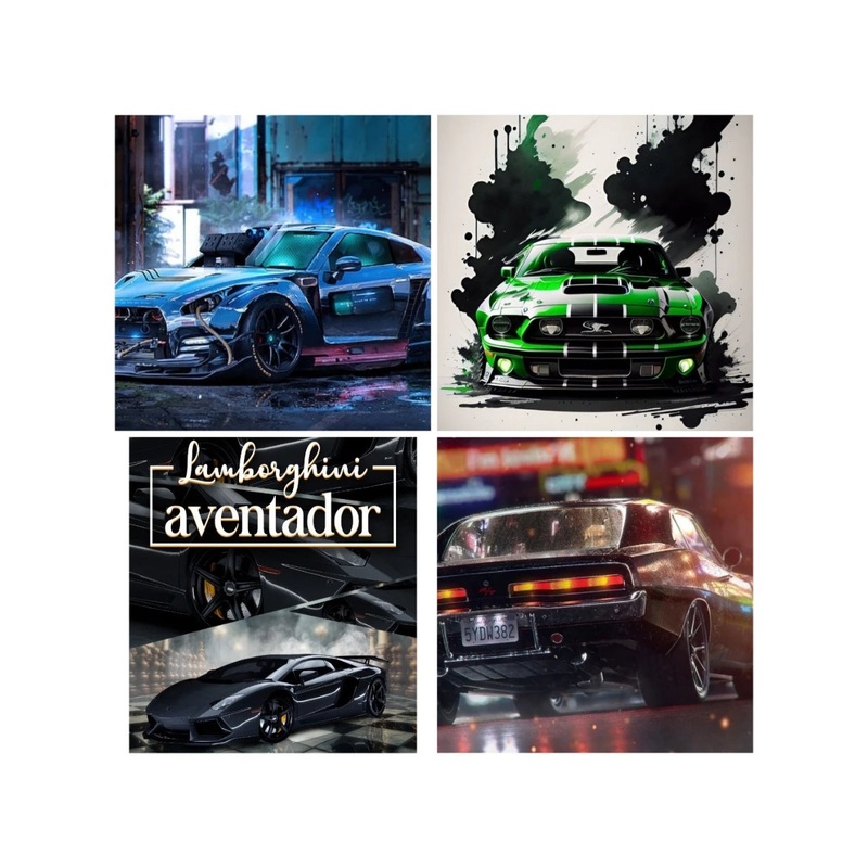 EXCLUSIVE Car Poster BUY 1 GET 1 Free (random assortment) Size A4
