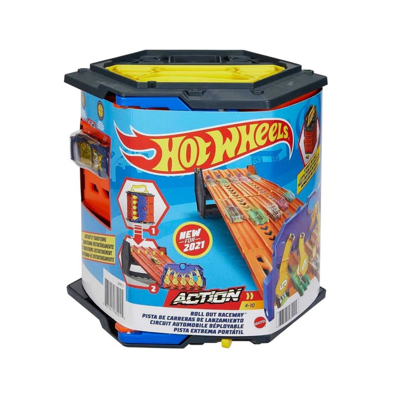 EXCLUSIVE Hotwheels Roll Out Raceway Track