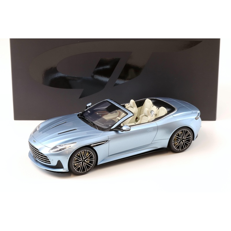 GT Spirit 2023 Aston Martin DB12 Volante Convertible Carribbean Blue Pearl 1:18