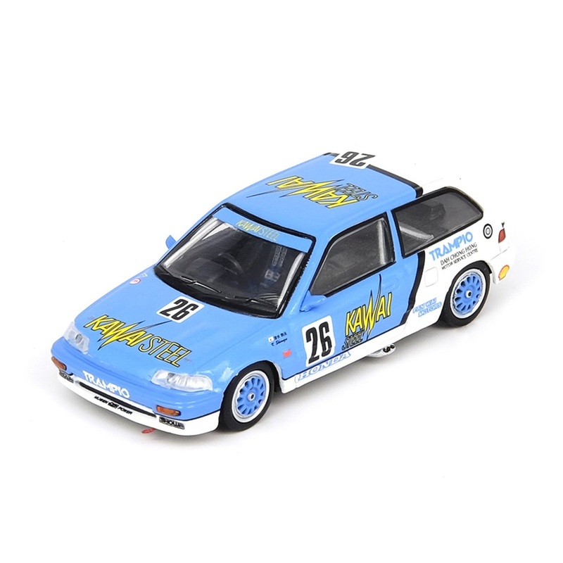 Inno64 1:64 HONDA CIVIC EF3 #26 TRAMPIO KAWAI STEELMacau Guia Race 1989  - Kazuo Shimizu
