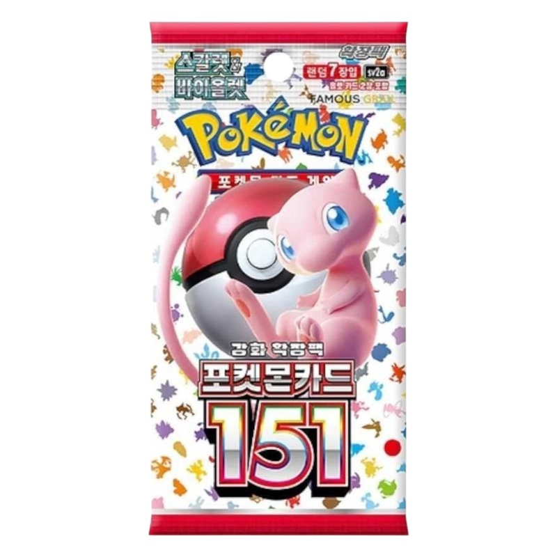 Original korean Pokemon 151 pack (includes 7 card's)