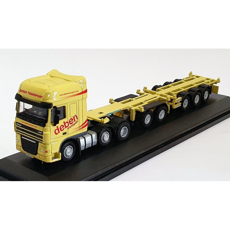 Oxford Diecast 1/76 Scale DAF01CT - DAF D-Tec Combi Trailer Deben - Yellow