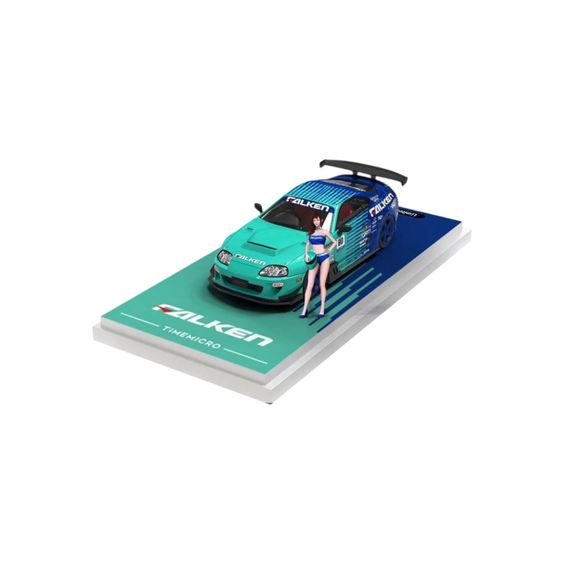 Time Micro Toyota Supra A80Z Falken Livery 1:64 Scale (With Acrylic Case and Action Figure not Included)