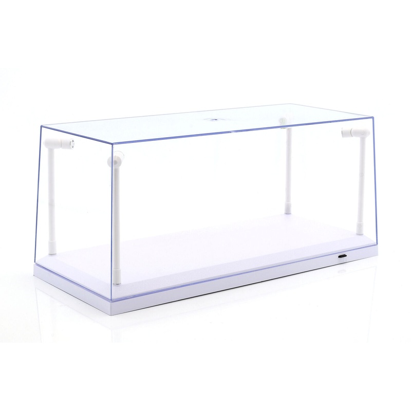 Triple 9 - Accessories - LED Display Case Acrylic with White Plastic Base 1:18