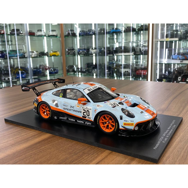 1/18 Resin Spark Porsche 911 GT3 R GPX Racing  Winner 24H Spa 2019 #20 (Dirty Edition)
