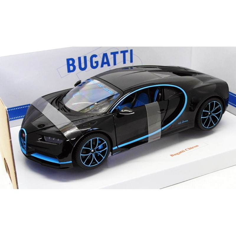 Burago 1/18 Scale Diecast Model Car 18-11040BK - Bugatti Chiron - Black