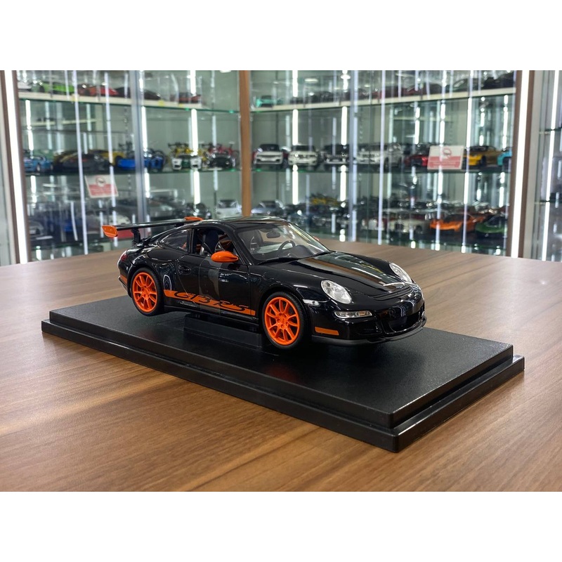 1/18 Welly Metal Diecast - Porsche 911(997) GT3 RS in black / orange Rim