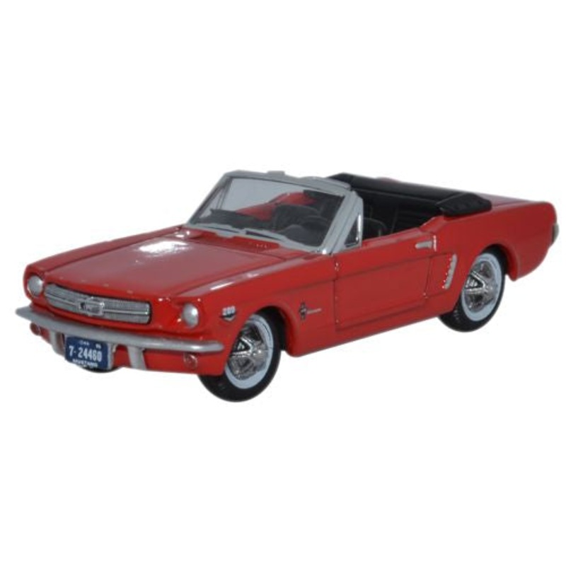 1965 Ford Mustang Convertible Poppy Red - 1:87 Scale