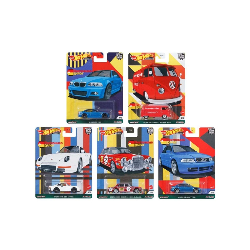 EXCLUSIVE Hotwheels deutschland design set of 5