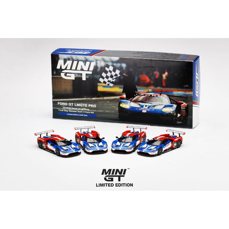 Mini GT 1:64 Ford GT LMGTE PRO Set 2016 24Hr Le Mans LTD Blue