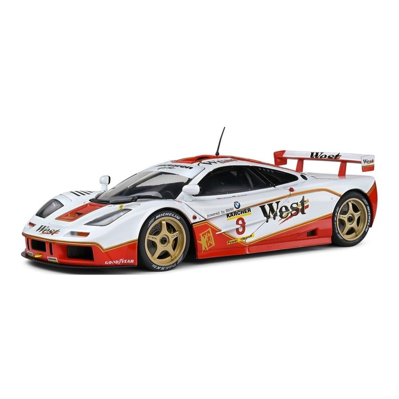 Solido 1995 Mclaren F1 GTR Short Tail White #8 Price/Bascher BPR GT 1:18