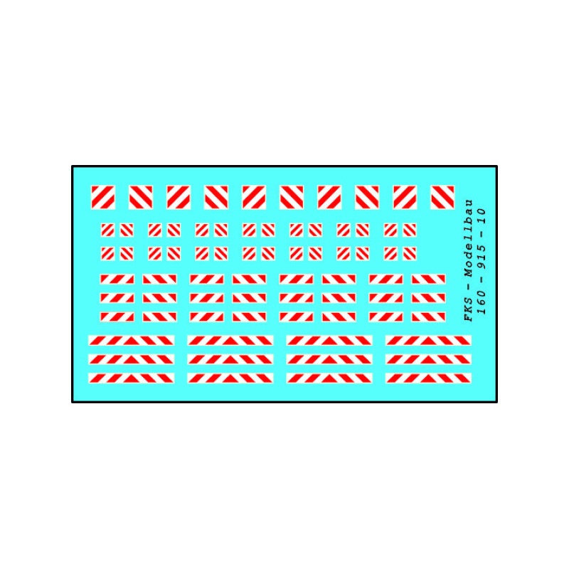 Decal sheet warning markings for trucks & vans