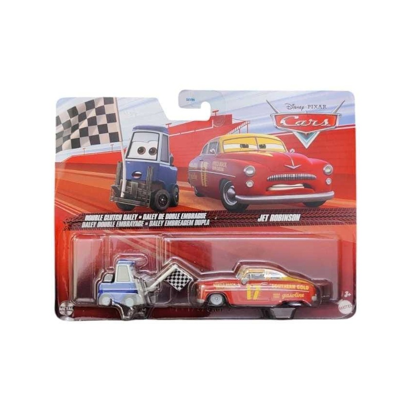 Disney Cars 2 pack Double Clutch Daley and Jet Robinson